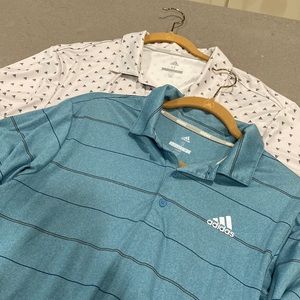 S and M Adidas polo set